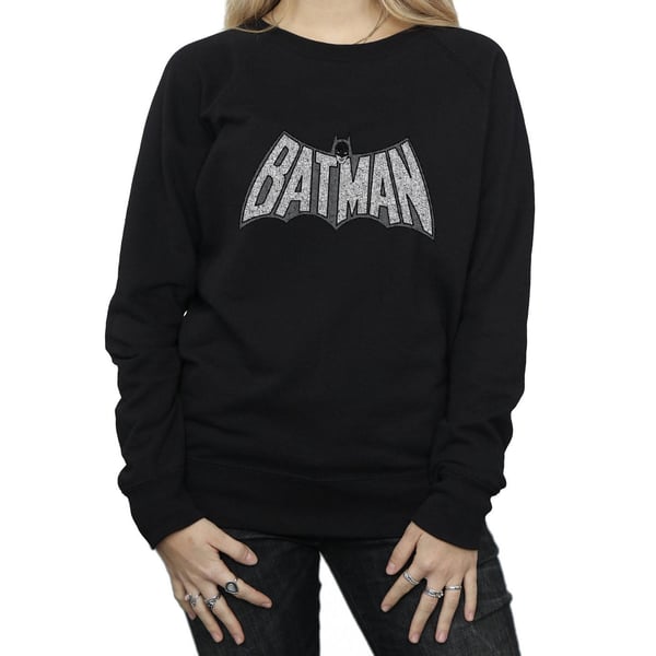 DC Comics Womens/Ladies Batman Retro Crackle Logo Sweatshirt