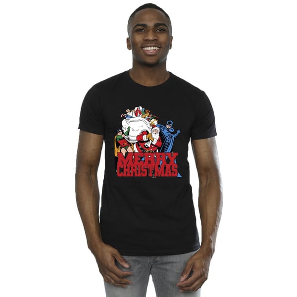 DC Comics Mens Batman Merry Christmas Comic T-Shirt