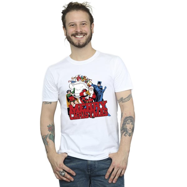 DC Comics Mens Batman Merry Christmas Comic T-Shirt