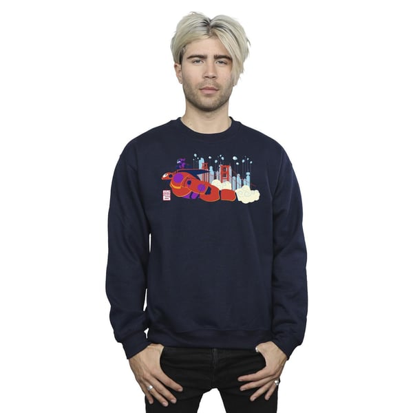 Disney Mens Big Hero 6 Baymax Hiro Bridge Sweatshirt