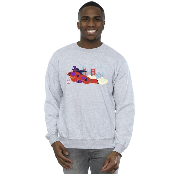 Disney Mens Big Hero 6 Baymax Hiro Bridge Sweatshirt