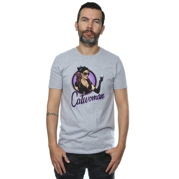 DC Bombshells Mens Catwoman Heather T-Shirt
