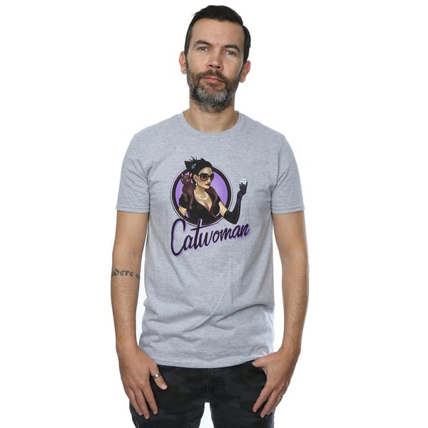 DC Bombshells Mens Catwoman Heather T-Shirt