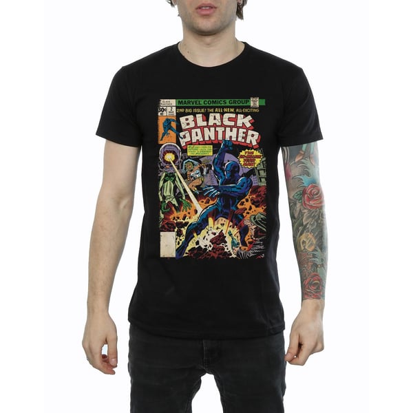 Black Panther Mens Cover Cotton T-Shirt