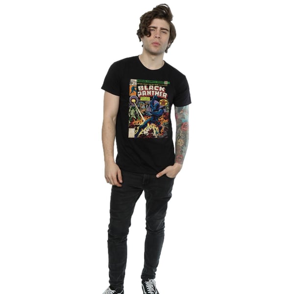 Black Panther Mens Cover Cotton T-Shirt