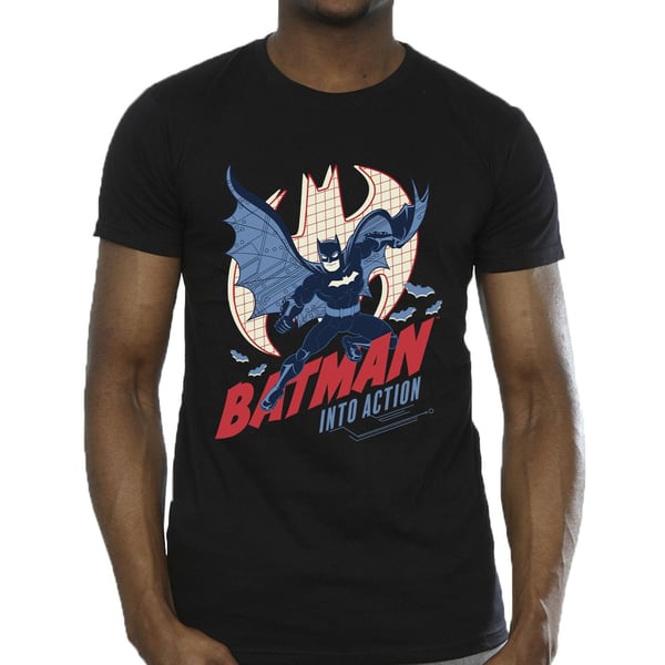 DC Comics Mens Batman Into Action T-Shirt