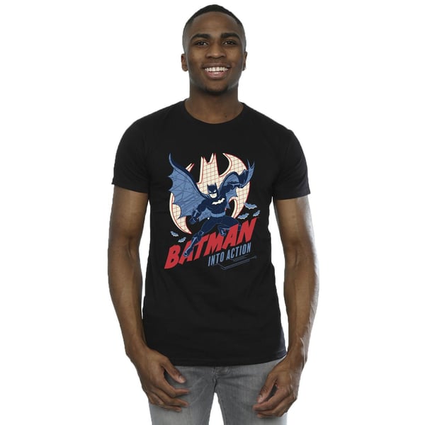 DC Comics Mens Batman Into Action T-Shirt
