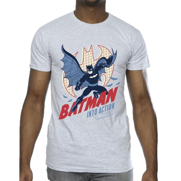 DC Comics Mens Batman Into Action T-Shirt