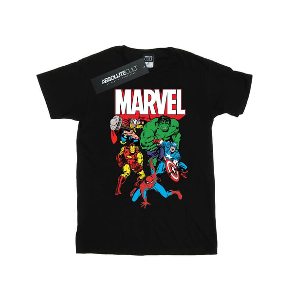 Marvel Womens/Ladies Hero Group Cotton Boyfriend T-Shirt