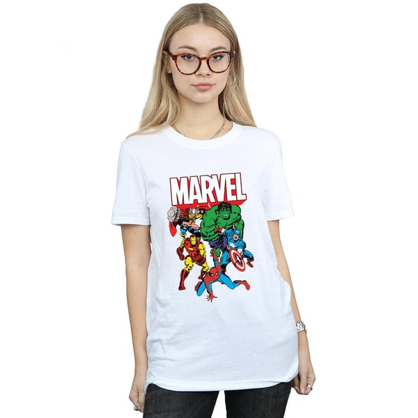 Marvel Womens/Ladies Hero Group Cotton Boyfriend T-Shirt