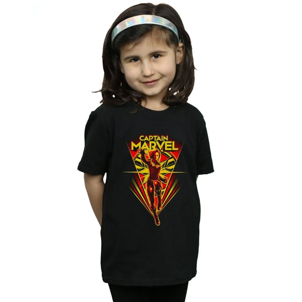Marvel Girls Captain Marvel Flying V Cotton T-Shirt