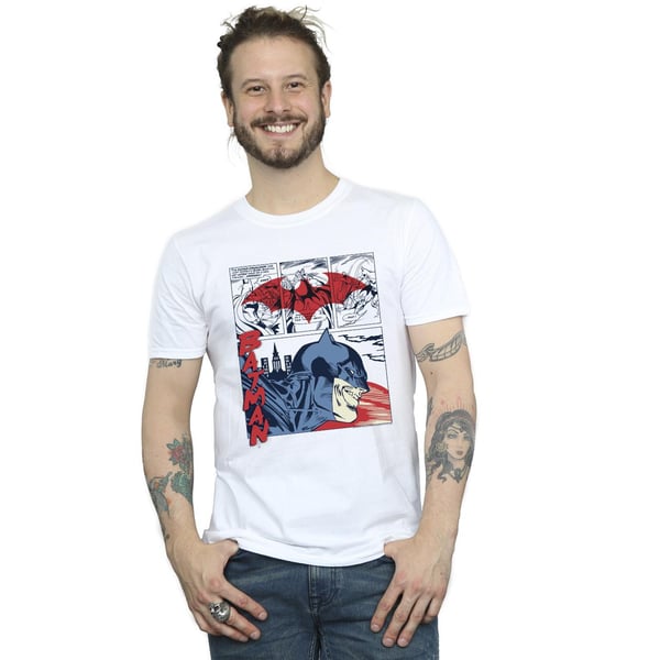DC Comics Mens Batman Comic Strip T-Shirt