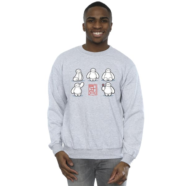 Disney Mens Big Hero 6 Baymax Many Poses Sweatshirt