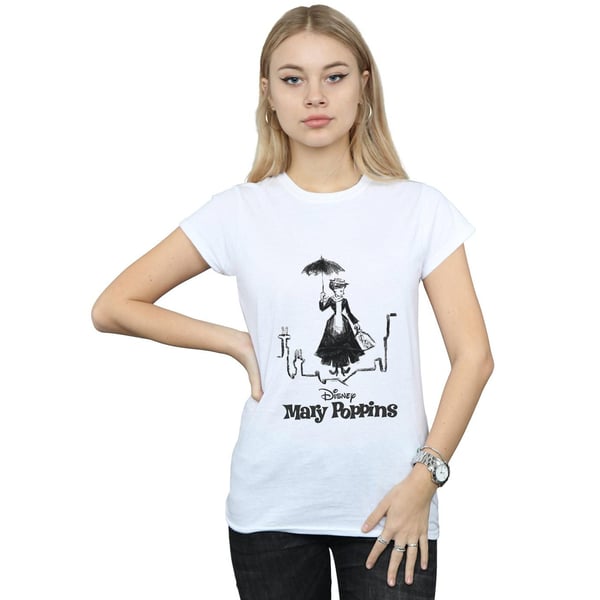 Disney Womens/Ladies Mary Poppins Rooftop Landing Cotton T-Shirt