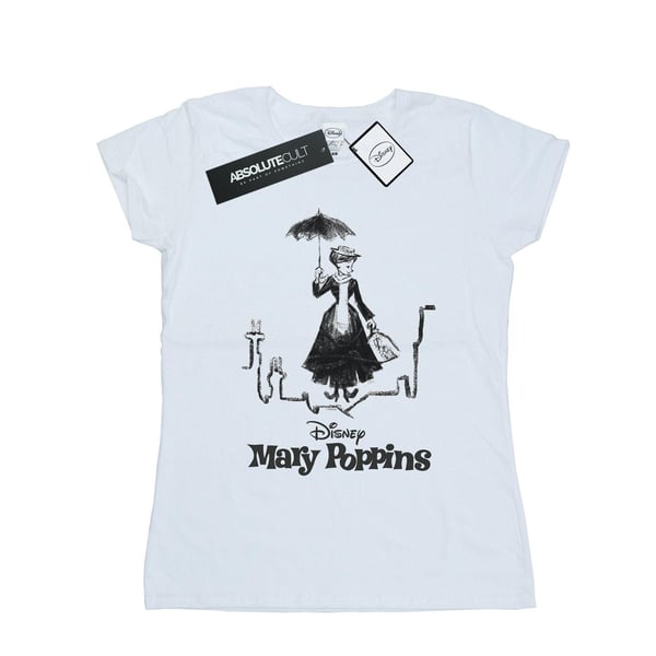 Disney Womens/Ladies Mary Poppins Rooftop Landing Cotton T-Shirt