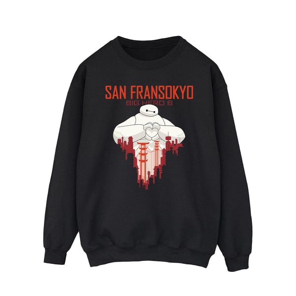 Disney Mens Big Hero 6 Baymax San Fransokyo Heart Sweatshirt