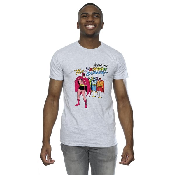 DC Comics Mens Batman Comic Cover Rainbow Batman T-Shirt
