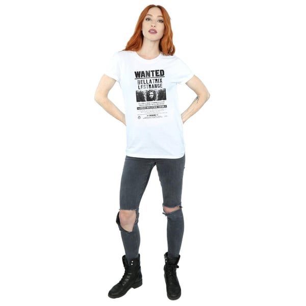 Harry Potter Womens/Ladies Bellatrix Lestrange Wanted Poster Cotton Boyfriend T-Shirt