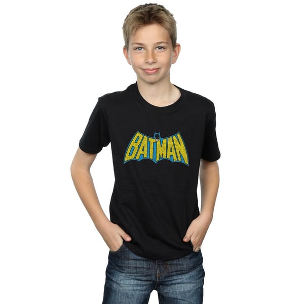 DC Comics Boys Batman Crackle Logo T-Shirt