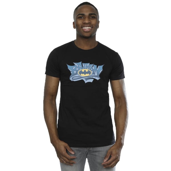 DC Comics Mens Batman Graffiti Logo T-Shirt
