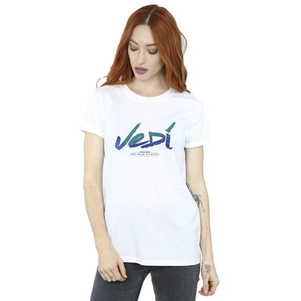 Star Wars Womens/Ladies Obi-Wan Kenobi Jedi Painted Font Cotton Boyfriend T-Shirt