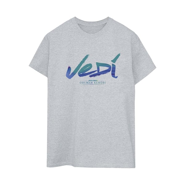 Star Wars Womens/Ladies Obi-Wan Kenobi Jedi Painted Font Cotton Boyfriend T-Shirt