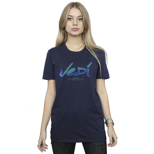Star Wars Womens/Ladies Obi-Wan Kenobi Jedi Painted Font Cotton Boyfriend T-Shirt