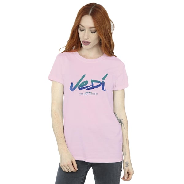 Star Wars Womens/Ladies Obi-Wan Kenobi Jedi Painted Font Cotton Boyfriend T-Shirt