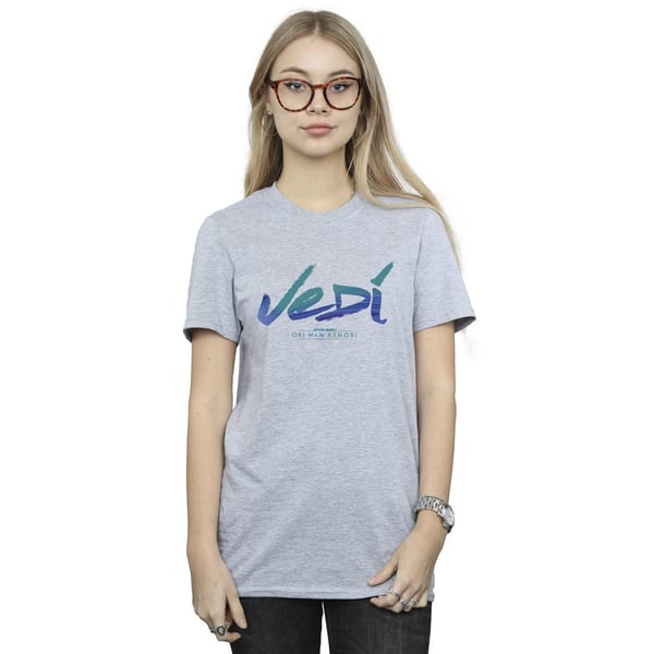 Star Wars Womens/Ladies Obi-Wan Kenobi Jedi Painted Font Cotton Boyfriend T-Shirt