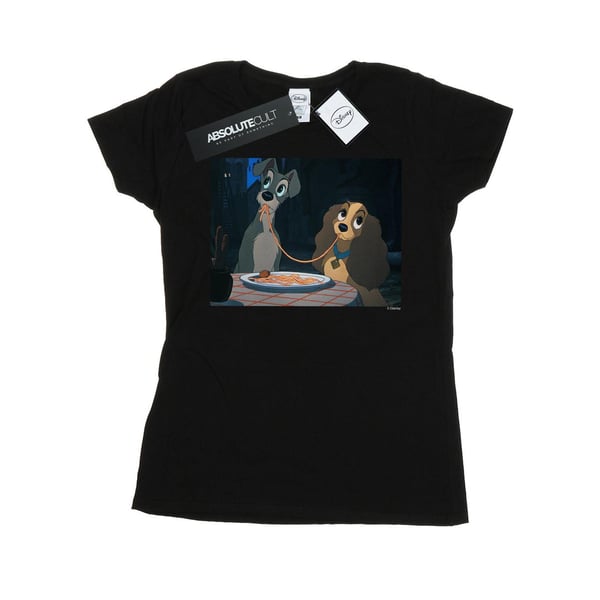 Disney Womens/Ladies Lady And The Tramp Spaghetti Slurp Cotton T-Shirt