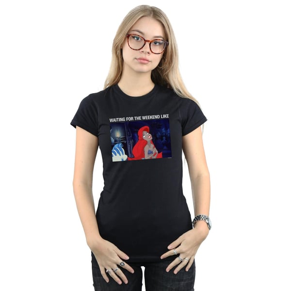 Disney Womens/Ladies The Little Mermaid Waiting For The Weekend Cotton T-Shirt