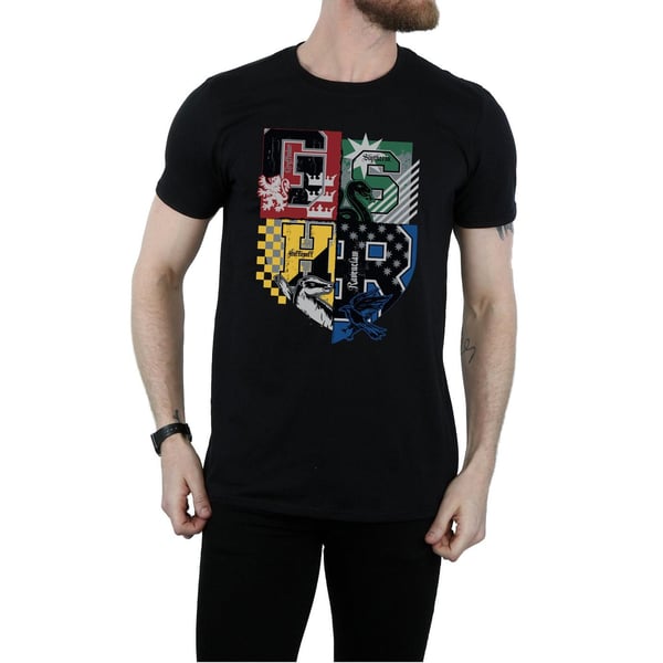 Harry Potter Mens Hogwarts Houses Cotton T-Shirt