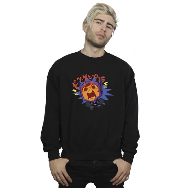 Disney Mens Big Hero 6 Baymax Hiro Angry Manga Sweatshirt