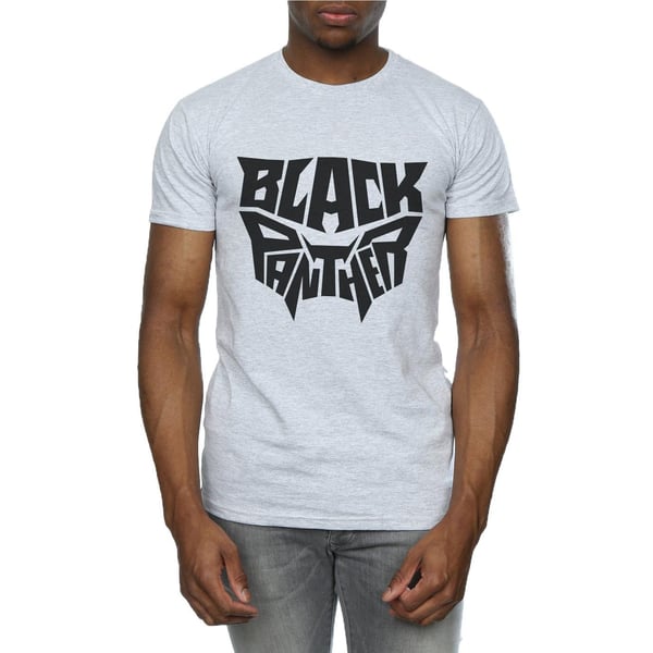 Marvel Mens Black Panther Worded Emblem T-Shirt