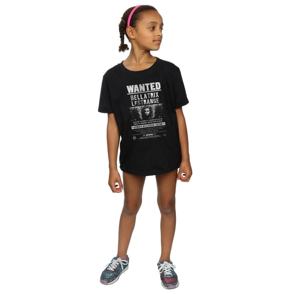 Harry Potter Girls Bellatrix Lestrange Wanted Poster Cotton T-Shirt