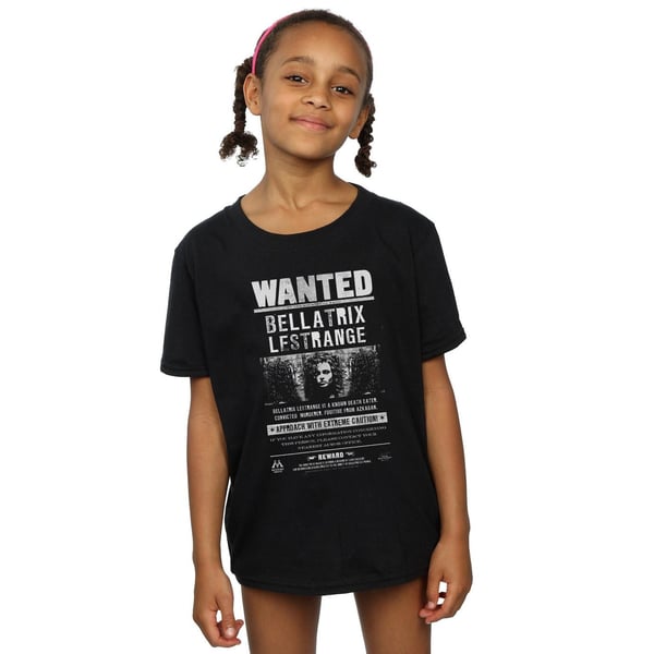 Harry Potter Girls Bellatrix Lestrange Wanted Poster Cotton T-Shirt