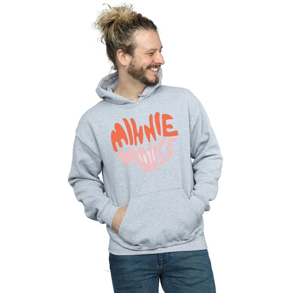 Disney Mens Minnie Mouse Heart Shaped Hoodie