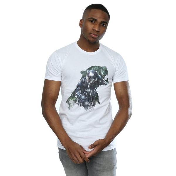 Marvel Mens Black Panther Wild Silhouette T-Shirt