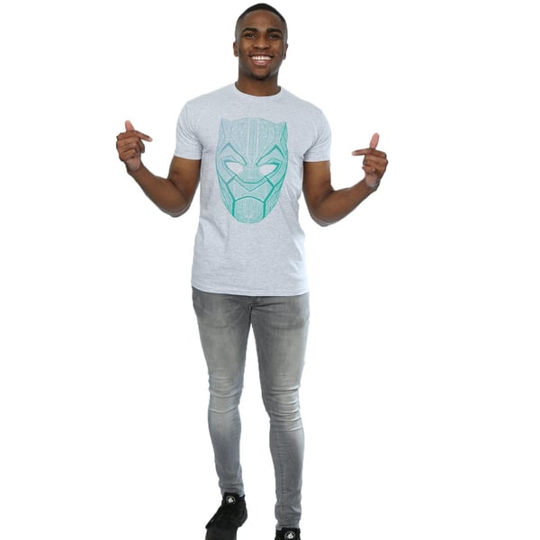 Marvel Mens Black Panther Tribal Mask T-Shirt