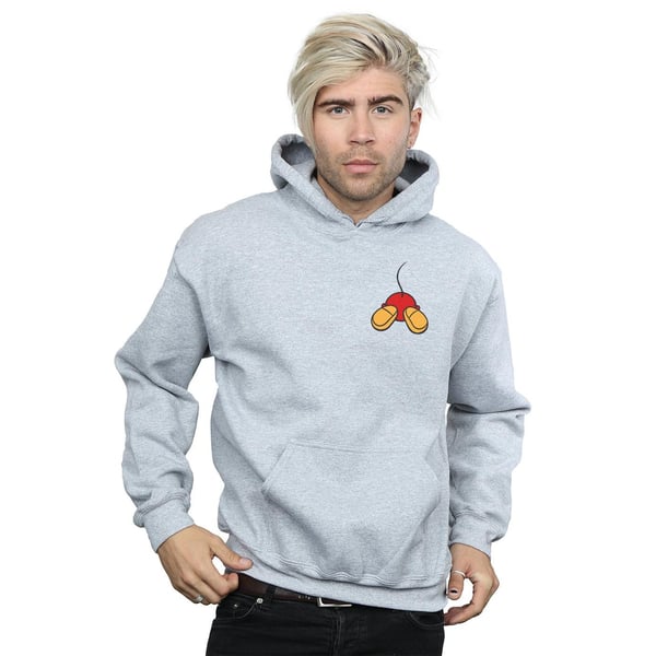 Disney Mens Mickey Mouse Backside Breast Print Hoodie