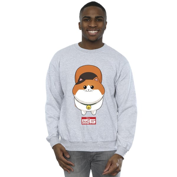 Disney Mens Big Hero 6 Baymax Kitten Face Sweatshirt