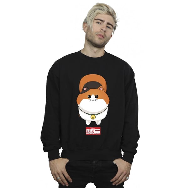 Disney Mens Big Hero 6 Baymax Kitten Face Sweatshirt