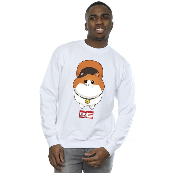 Disney Mens Big Hero 6 Baymax Kitten Face Sweatshirt