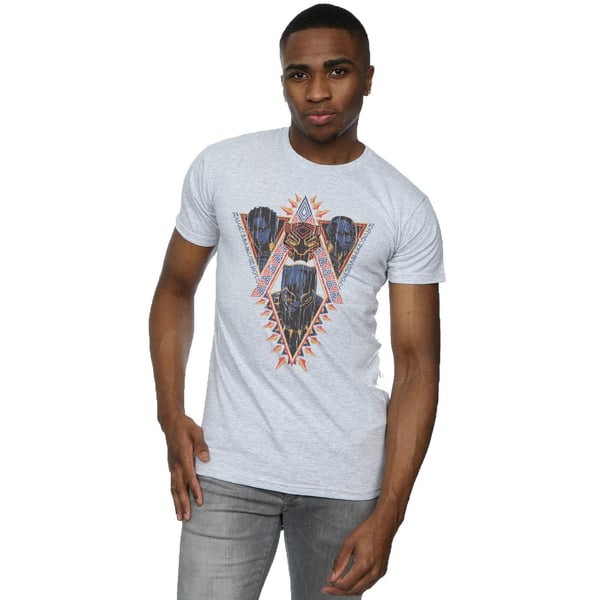 Marvel Mens Black Panther Tribal Heads T-Shirt