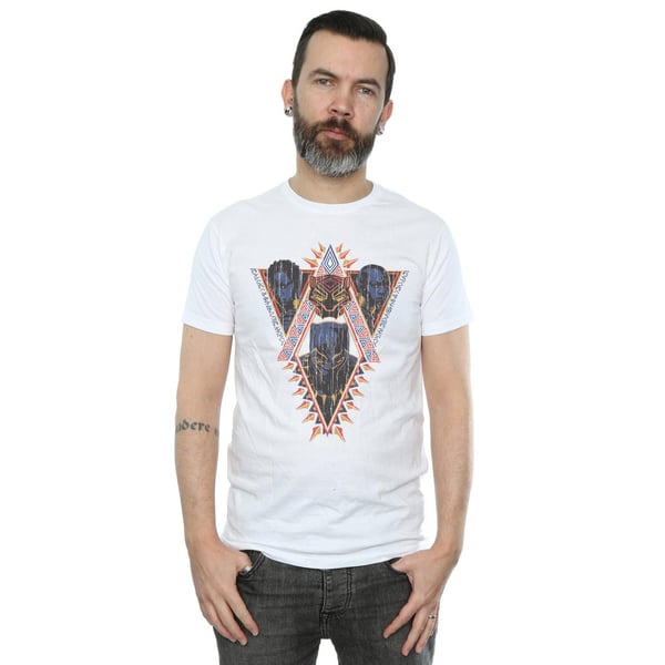 Marvel Mens Black Panther Tribal Heads T-Shirt