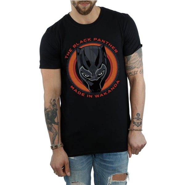Marvel Mens Black Panther Made in Wakanda Red T-Shirt