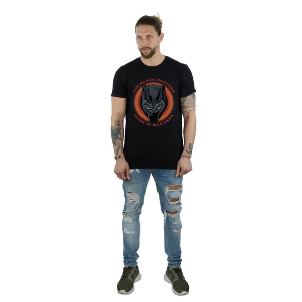 Marvel Mens Black Panther Made in Wakanda Red T-Shirt