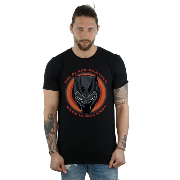 Marvel Mens Black Panther Made in Wakanda Red T-Shirt