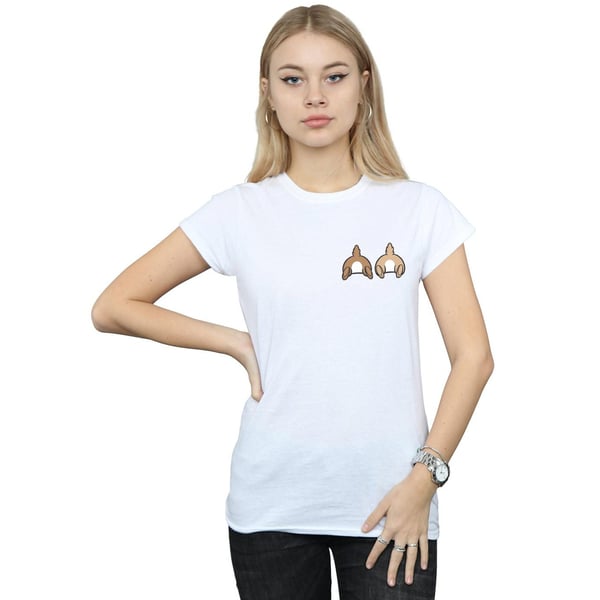 Disney Womens/Ladies Chip N Dale Backside Breast Print Cotton T-Shirt