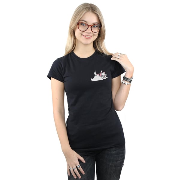 Disney Womens/Ladies Aristocats Marie Sweet Backside Breast Print Cotton T-Shirt